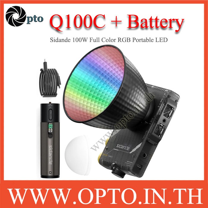 Sidande Q100C + Battery 100W RGBPortable LED Video Light Pocket light ไฟLEDพกพาพร้อมแบตเตอรี่ Q100
