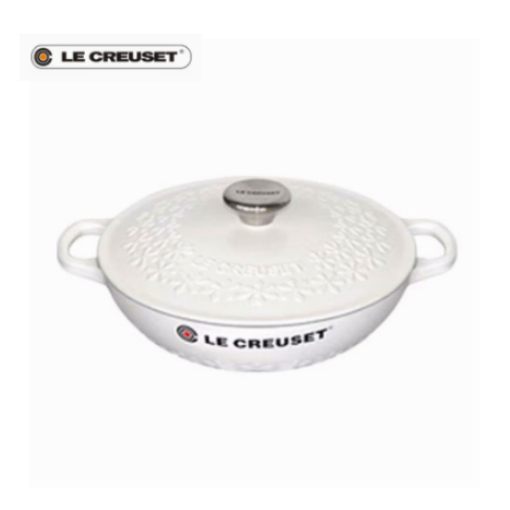 LE CREUSET หม้อเคลือบหนา 28 ซมหม้อครัวเรือนสตูว์กระทะเหล็กหล่อ