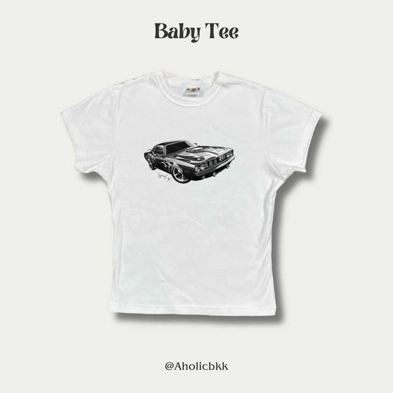 AHOLICBKK | เสื้อทรง BABY TEE SPEED UP