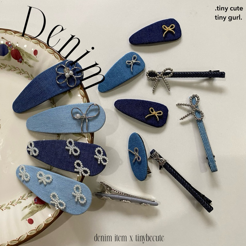 Tinybecute • Denim accessories item x Tinybecute hairpin กิ๊บติดผมผ้ายีนส์
