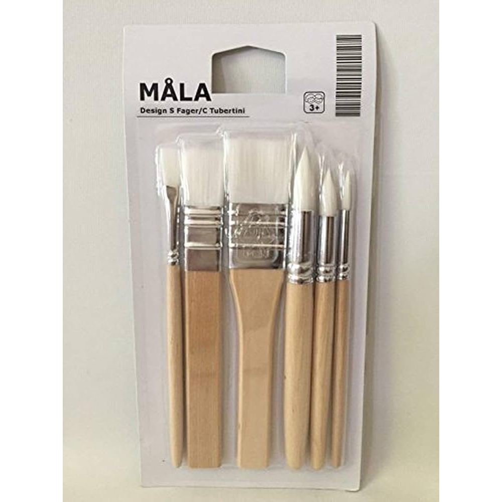 IKEA MALA ชุดพู่กัน วาดรูป ระบายสี 6 ชิ้น