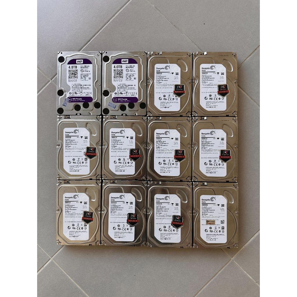 ฮาร์ดดิสก์ Hard Disk HDD 4 TB 3.5 SEAGATE SKYHAWK - SATA3 (ST4000VX007) มีผลทดสอบทุกตัว เหมาะสำหรั