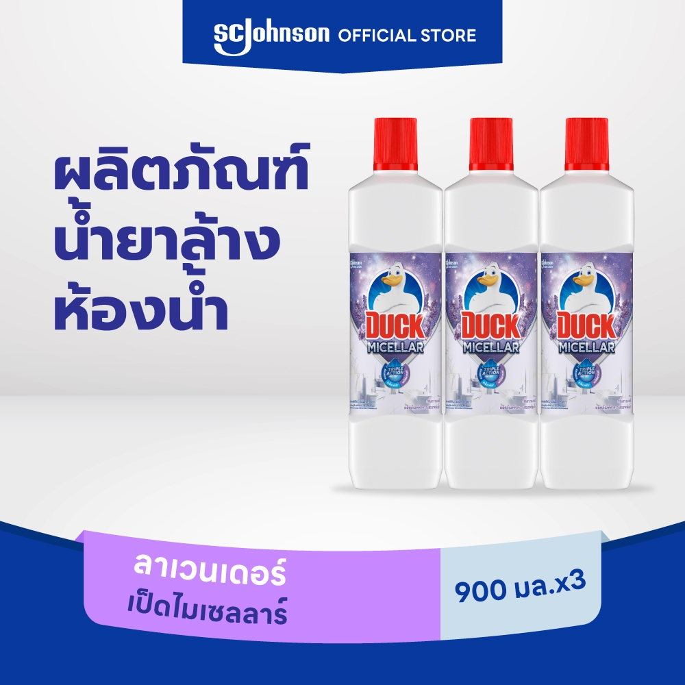 Duck Clean & Fresh Lavender Bathroom Cleaner 900ml Pack 3