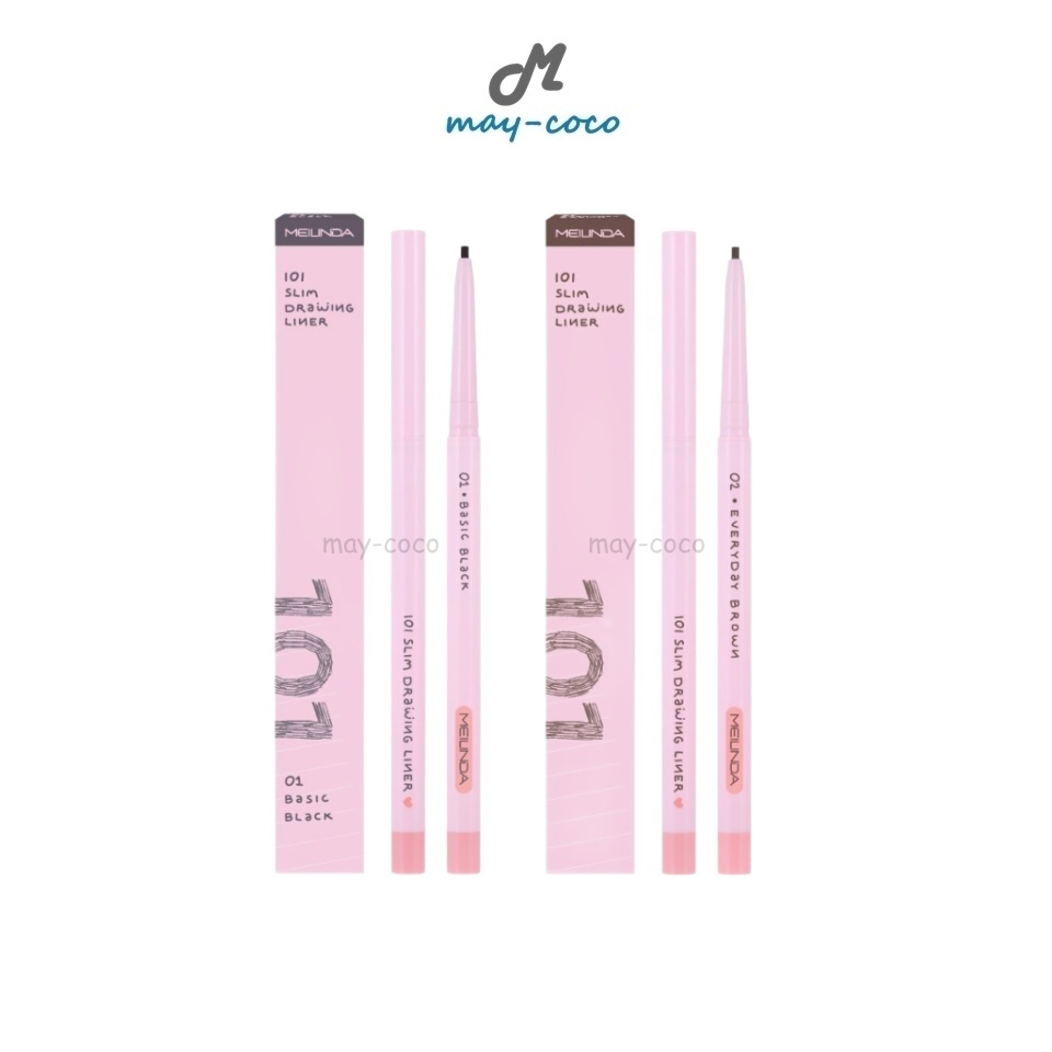 ถูก/แท้/มีไลฟ์ อายไลน์เนอร์ MEILINDA 101 Slim Drawing Liner เจลไลเนอร์ เนื้อนุ่ม สีชัด ติดทน กันน้ำ กันเหงื่อ