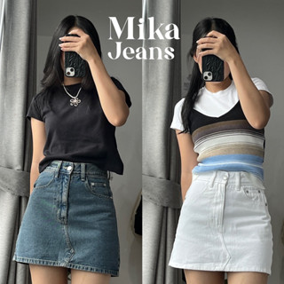 Mika Jeans กางเกงกระโปรงยีนส์ nms192