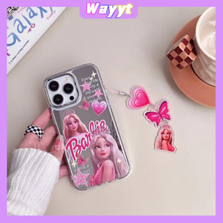 💖จัดส่ง24ชม💖iPhone 14 13 12 11 Pro Max เคส for เคสไอโฟน11 บางเบาพกพาง่าย แฟชั่น น่ารัก Y2k Barbie กระจกเงา พร้อมจี้ Case