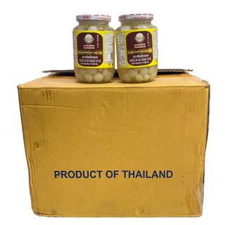 กระเทียมโทนดอง ตรา งาช้างคู่เล้งเฮง Seasoning Picked Garlic ( Single Head ) น้ำหนักเนื้อ 300g น้ำหนักสุทธิ 500g. 1ลัง/จำ