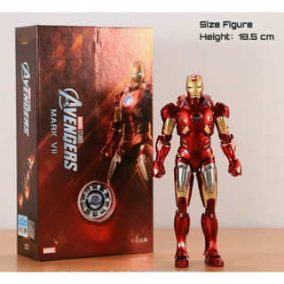 โมเดล ไอรอนแมน ZD Toys - IRON MAN Mark 7 Action Figure 18 Cm. ลิขสิทธิ์แท้ สเกล 1/10