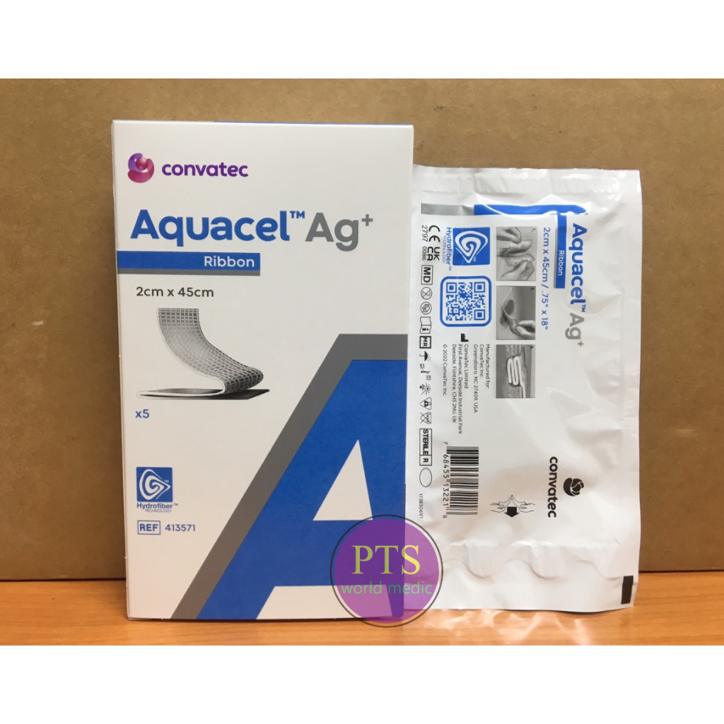 Aquacel Ag+ 2x45 cm สำหรับแผลโพรง (413571) (1 แผ่น)