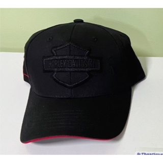 หมวก Harley Davidson ของแท้จาก USA สีดำ ขลิปแดง ของใหม่มี Tag