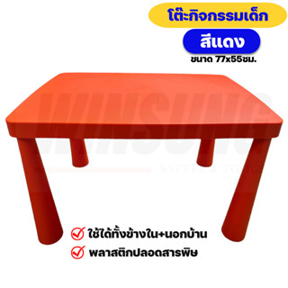 IKEA โต๊ะกิจกรรมเด็ก สีแดง ปลอดสารพิษ สามารถใช้ได้ทั้งภายใน+นอกอาคาร ของแท้พร้อมส่ง