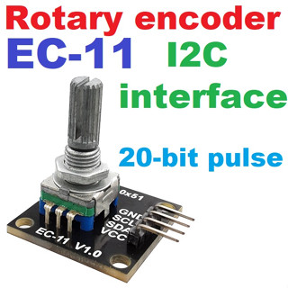 EC11 Rotary encoder with I2C interface module 20mm. plum blossom axis