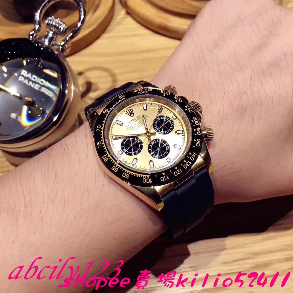 นาฬิกา Rolex Daytona สีเหลืองทอง 18k ชายอัตโนมัติ 116518 นาฬิกาผู้ชายนาฬิกาแฟชั่น