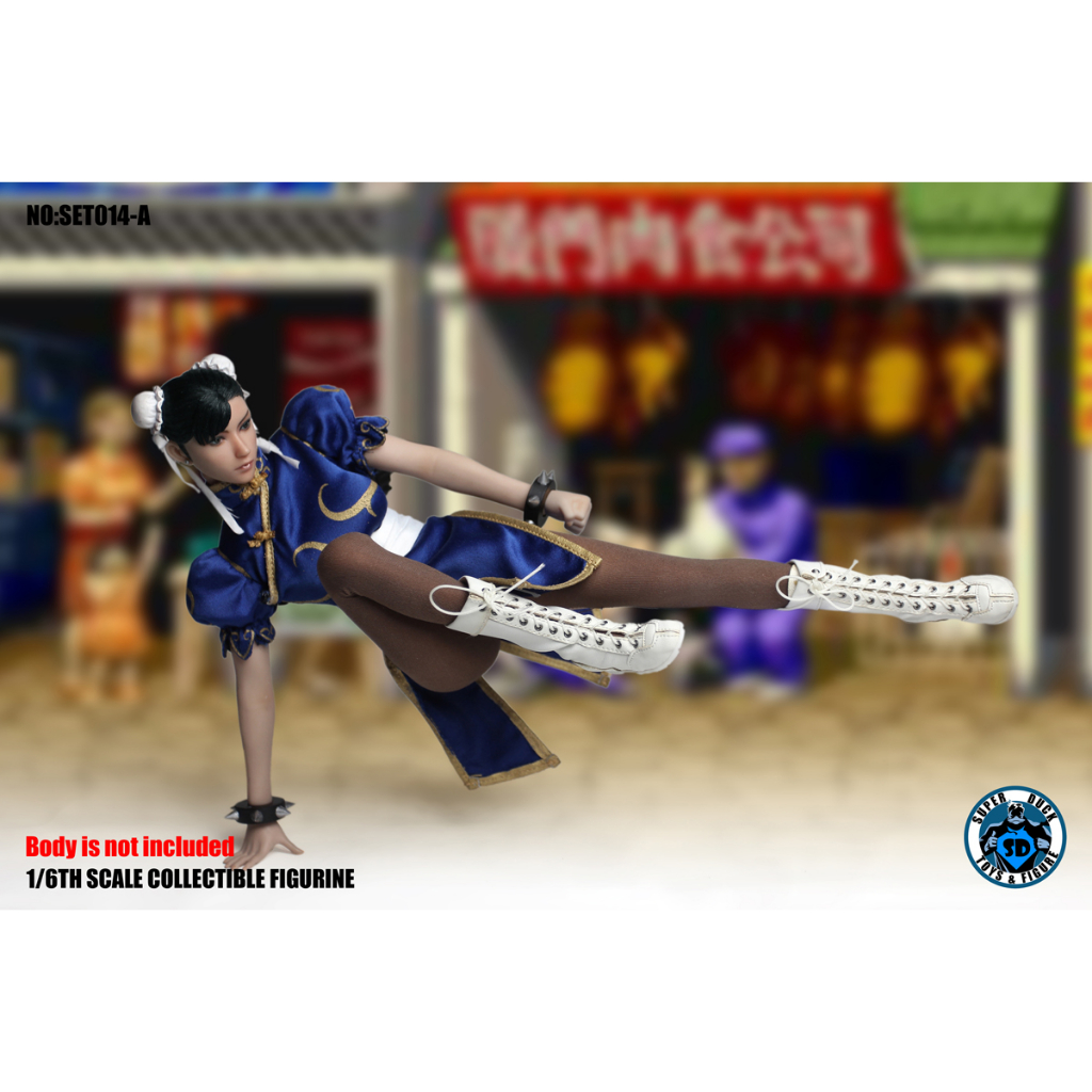 พร้อมส่ง! ฟิกเกอร์ SUPER DUCK SET014-A 1/6 Cosplay China Fighting Goddess (Blue) (หัว+ชุด)