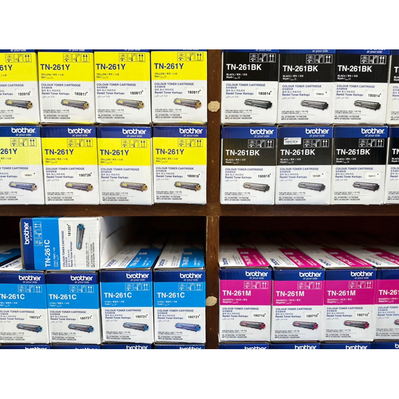 setหมึก Brother รุ่นTN-261 (BK). TN-261 (Y) TN-261 (M) TN-261 (C)ของแท้100%ตรวจเช็คได้