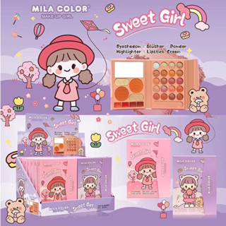 ⚡FLASH SALE⚡♡พร้อมส่ง MILA COLOR SWEET GIRL MAKEUP KIT / MAKEUP PALETTE 1 PCS (MC5045)