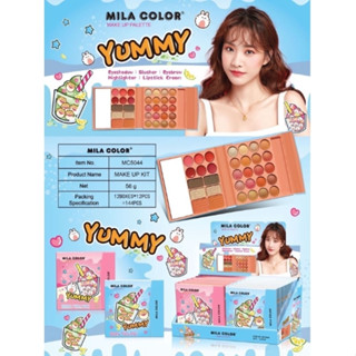 ⚡FLASH SALE⚡♡พร้อมส่ง MC5044 MILA COLOR Yummy Makeup Palatte มิลา คัลเลอร์ เมคอัพ พาเลทแต่งหน้า สวย ครบในตลับเดียว