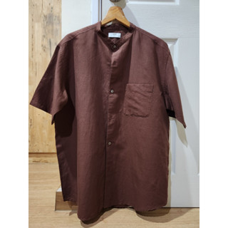 เสื้อเชิ๊ต Uniqlo Brown ไซส์ XL