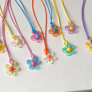 พร้อมส่ง🌷 สร้อยคอโชคเกอร์ จี้ดอกไม้ หลากสี