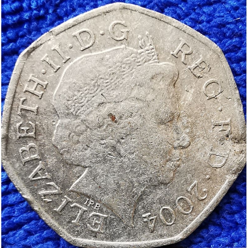 เหรียญ​ อังกฤษ​ UK, 50 Pence​, ใช้แล้ว, #​0986