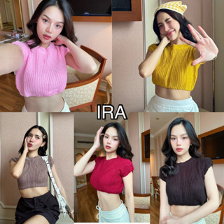 BY IRA Gran the star knit Top ครอปไหมพรมเรียบหรูดูแพงมากsis