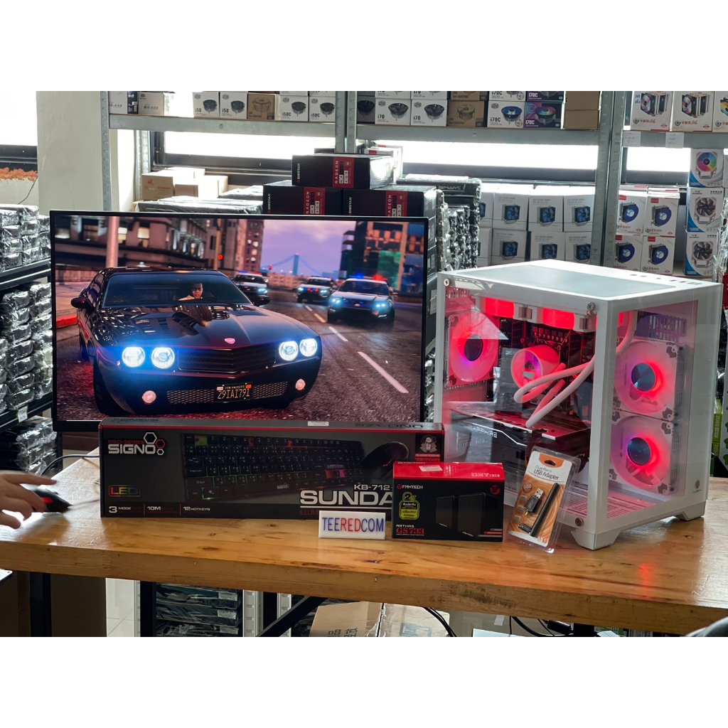 คอมชุด+จอ27"165HZ 16คอ32เทรด บอท ตัดต่อ เล่นเกมส์ INTEL xeon E5 2698 V3 16C 32T RAM  16G-128GB VGA 4