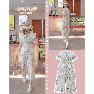 🌈🌿🌺🌸🌼💚🧡🇰🇷Jumpsuit Daisy Lace Collar Long Pant