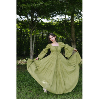 #chabaMissimaxiDress 🌺#vintage #bohemian #เดรสวินเทจ #ชุดโบฮีเมี่ยน #เดรสสาวหวาน