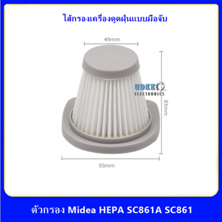 ใส้กรอง HEPA สำหรับเครื่องดูดฝุ่นแบบมือจับ Midea SC861A SC861 แผ่นกรองเครื่องดูดฝุ่น