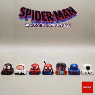 Keycaps คีย์แคป Artisan Set Spiderman Across the Spider-Verse set 6 ตัว งาน Handmade Keycap