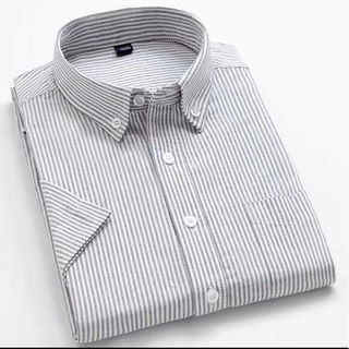 เสื้อเชิ้ตแขนสั้น Oxford รุ่น TheDOT. ผ้าทอ Twill หนานุ่ม ใส่สบาย ทนทาน