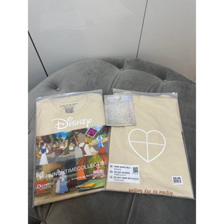 ใหม่! เสื้อ home to my heart ลายเจ้าหญิงเบลล์ ไซส์ 44 new in pack พร้อมถุง การ์ด