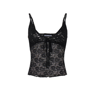 vgh black flower lace top