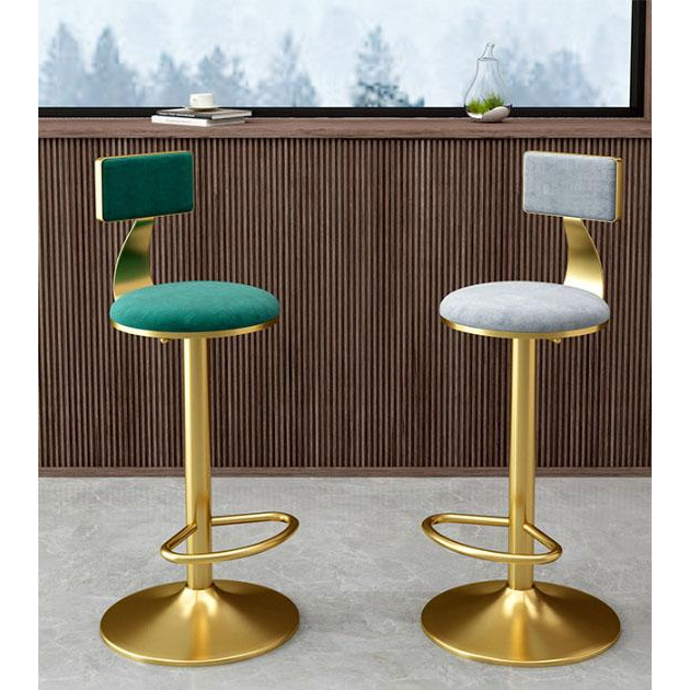 เก้าอี้บาร์ ปรับได้ ขาสีทอง zx 001