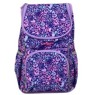 Smiggle Mirage Access Backpack กระเป๋าเป้สมิกเกอร์ขนาด 17 นิ้วลาย ม่วง-หัวใจ พร้อมส่งในไทย