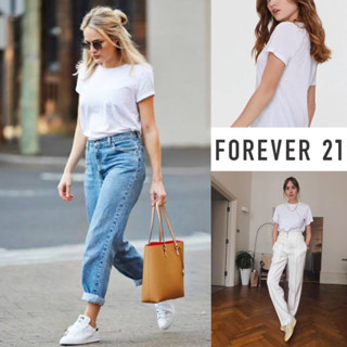 New! Basic Organically Grown Cotton Tee เสื้อยืดสีขาว Forever 21 แท้ 💯
