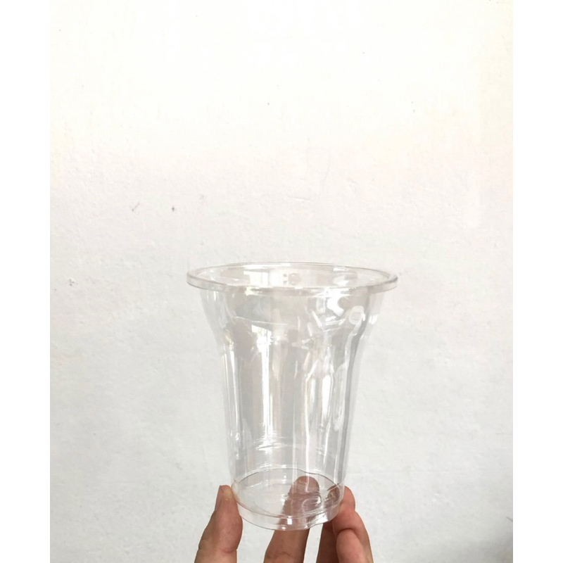 แก้วPET12oz./แก้วPET10ozขนาดปากกว้าง85มม.ทรงก้นเเคบ แบบยกลัง1000ชิ้น(20แถว)ยี่ห้อ TL