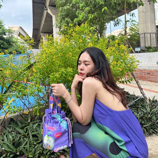 พร้อมส่ง กระเป๋าผ้าหูรูด ทรงโมจิ 🍡 🍡