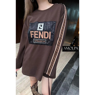 FENDI WITH BELT เสื้อแขนยาว แต่งแถบช่วงไหล่ เฟนดิ