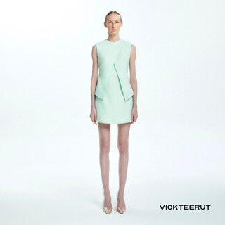 VICKTEERUT Re-Edition  Sleeveless  A-Line Skirt Dress เดรสแขนกุด