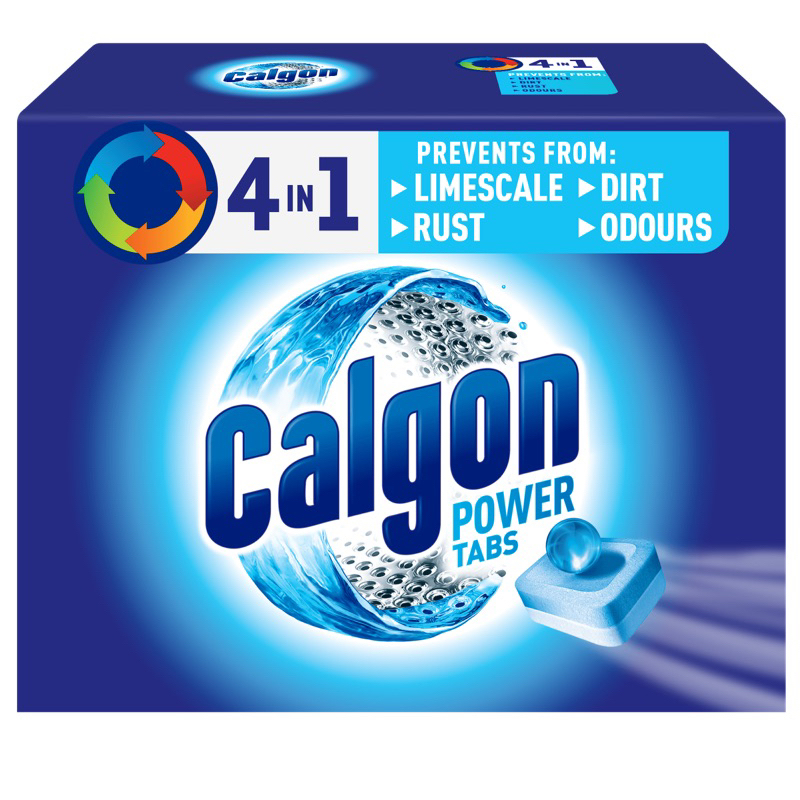 สูตรใหม่ Calgon​ 4 in 1 เม็ดก้อนทำความสะอาดเครื่องซักผ้าจากประเทศอังกฤษ (แบ่งขาย 3 เม็ด ราคา 99 บาท)