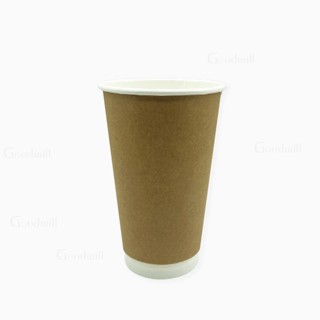 (500ใบ ยกลัง ไม่รวมฝา) 16oz  DW - Semi kraft