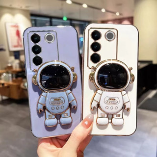 เคส TPU เคส การ์ตูน ขาตั้งนักบินอวกาศ Vivo V29 Y36 Y27 Case Y36 4G Y36 5G Y27 4G Y27 5G เคสโทรศัพท์กันกระแทกมีขาตั้ง