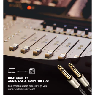 Ugreen รุ่น AV128 สายแจ็คกีต้าร์ 6.35mm สายสัญญาณเสียง Auxiliary Aux Audio Cable M to M