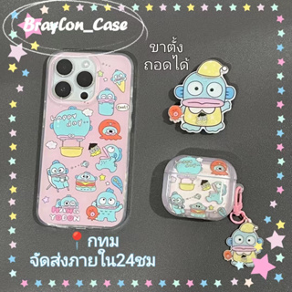 🌷Braylon🌷จัดส่งภายใน24ชม การ์ตูน ปลาการ์ตูน ขาตั้ง ถอดได้ iphone 11 14 pro max ป้องกันการหล่น case for iPhone 12 13