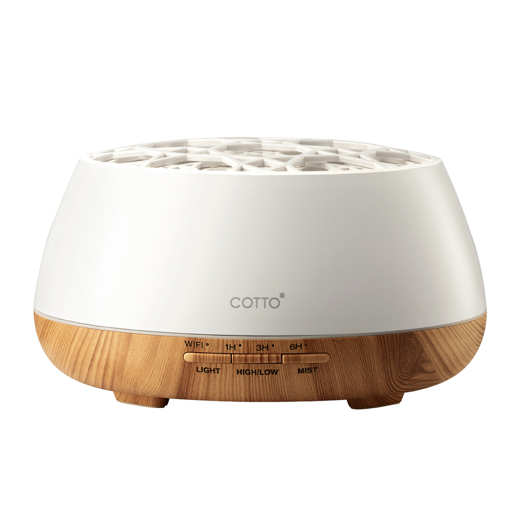 COTTO เครื่องพ่นน้ำมันหอมระเหยพร้อมลำโพง สีขาว SAC001#WH (SMART AROMA DIFFUSER, WHITE COLOR)
