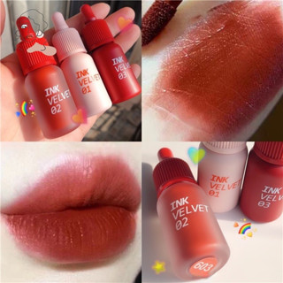 L-04✨ลิปสติก Ink Airy Velvet เนื้อแมตต์ กํามะหยี่ กันน้ำ ติดทนนาน ให้ความเบาไม่หนักปาก โทนสีสวย