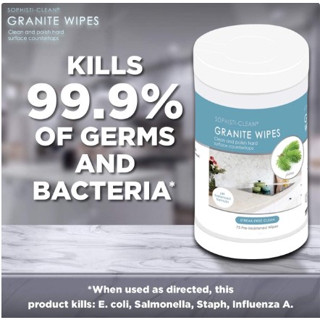 Sophisti clean Granite wipes ผ้าเปียกเช็ดทำความสะอาดครัว