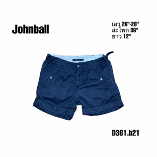 Johnbull กางเกงขาสั้นมีสายปรับเอว สีดำ เอว 26-28” สะโพก 36” คัตติ้งดีมาก D361.b21