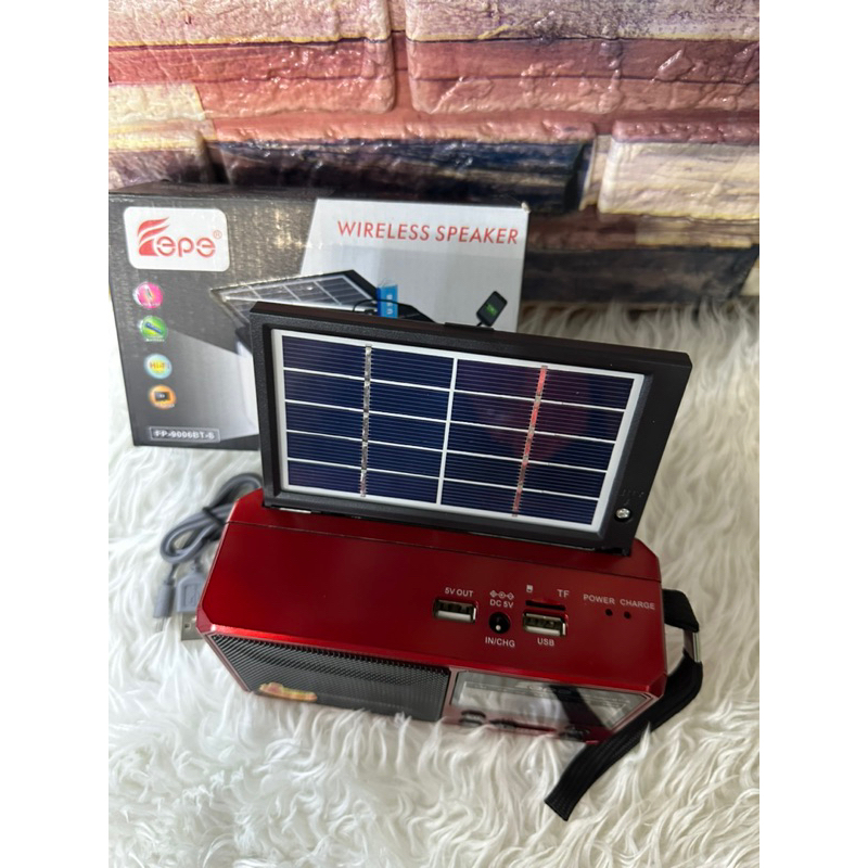 วิทยุโซล่าเซลล์ MP-2206 ลำโพงวิทยุ วิทยุมาพร้อมโซล่าเซลล์ WAXIBA วิทยุพกพา